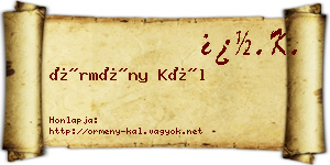 Örmény Kál névjegykártya